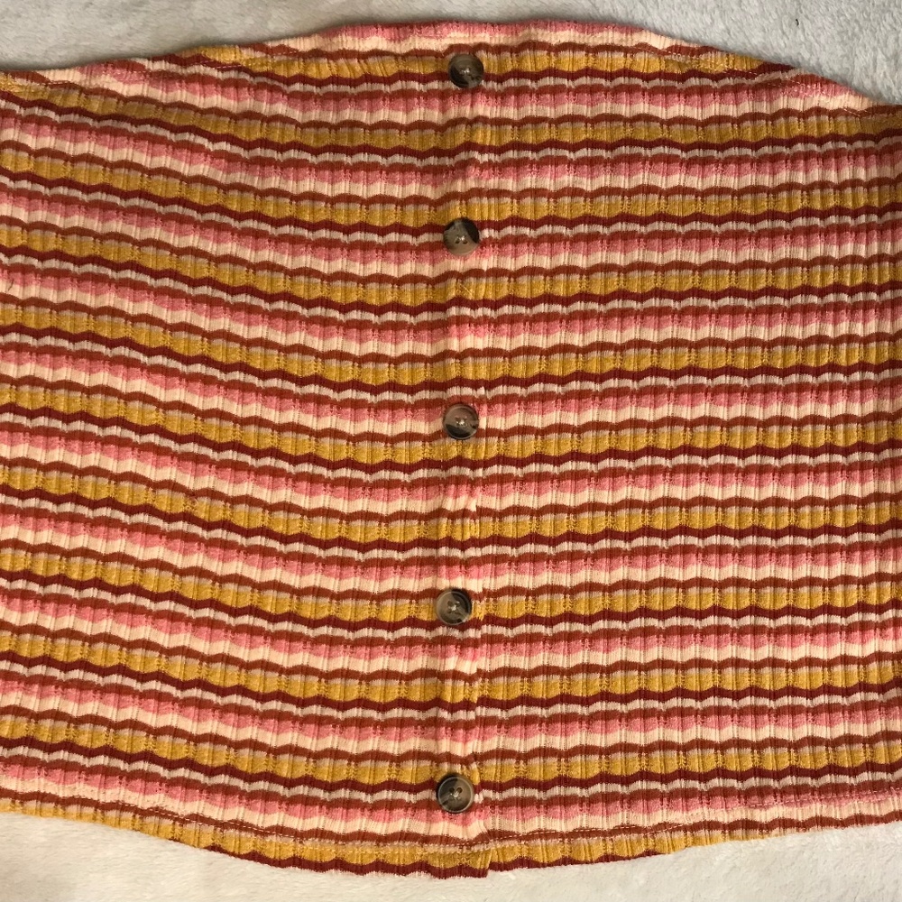 Striped Crop Tube Top